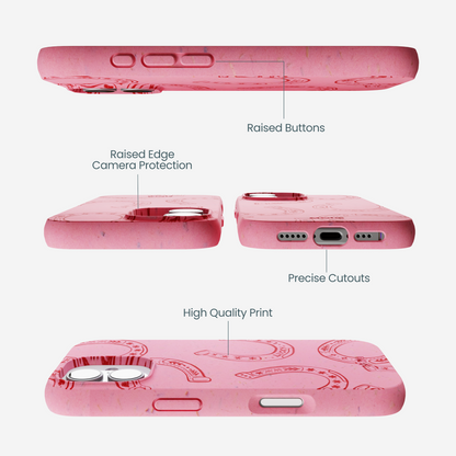 Bubblegum Pink Lucky Horseshoe iPhone 17 Case