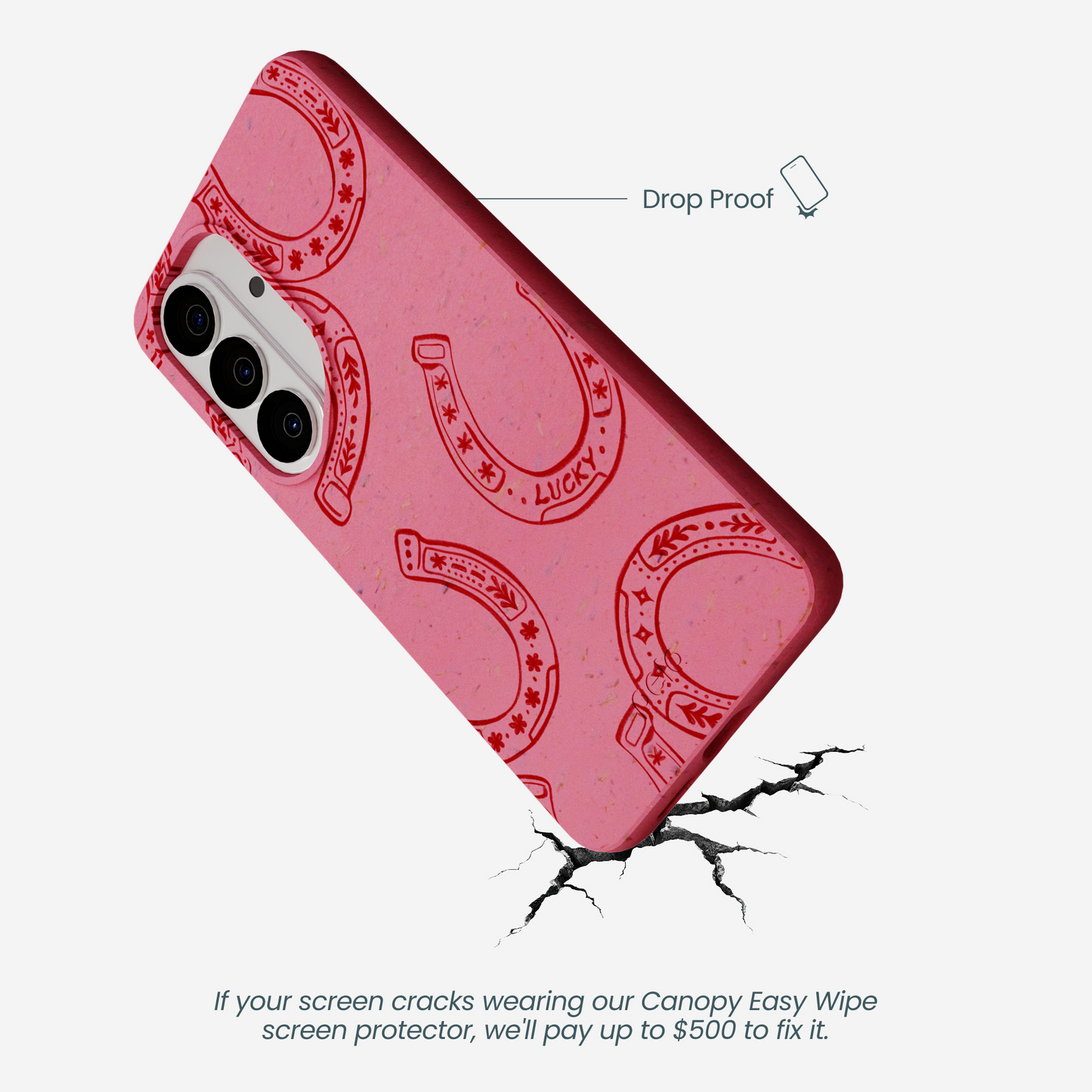 Bubblegum Pink Lucky Horseshoe Samsung Galaxy S26 Case