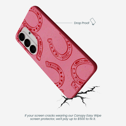 Bubblegum Pink Lucky Horseshoe Samsung Galaxy S26 Case