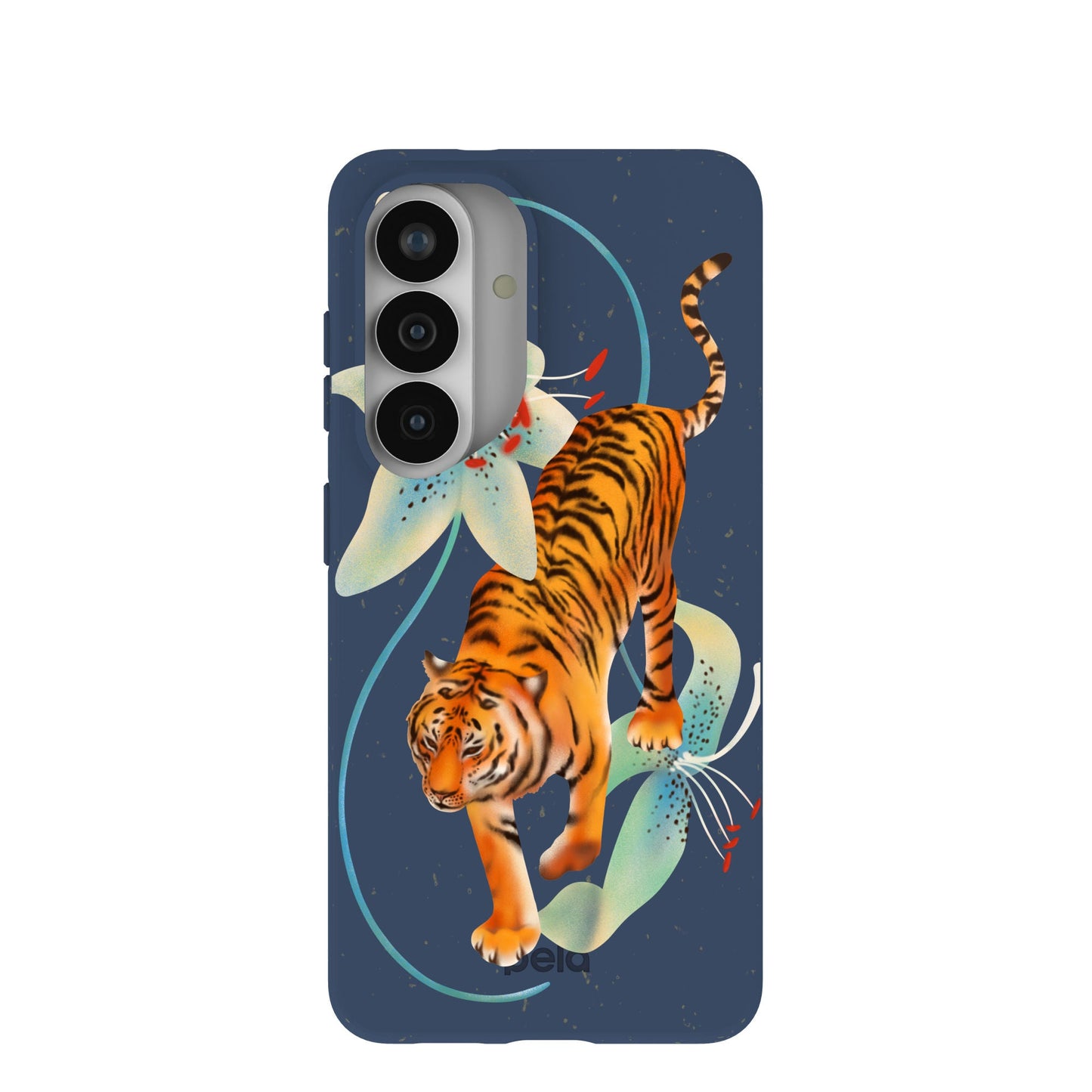 Navy Blue Lucky Tiger Samsung Galaxy S26 Case