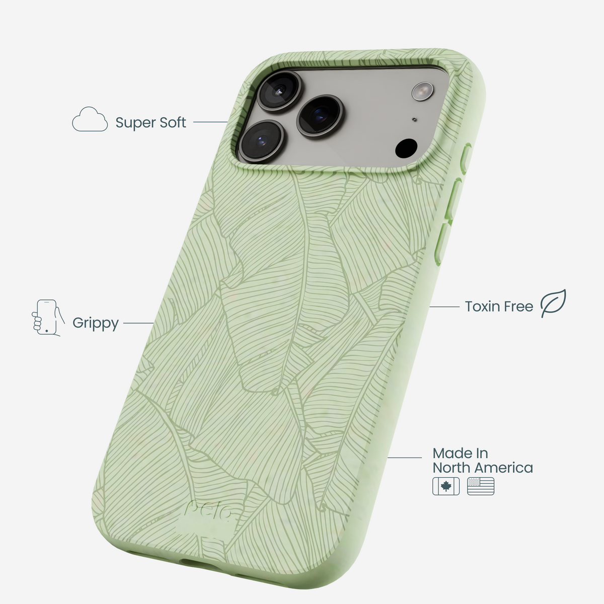 Sage Green Lushy Leaves iPhone 17 Pro Max Case