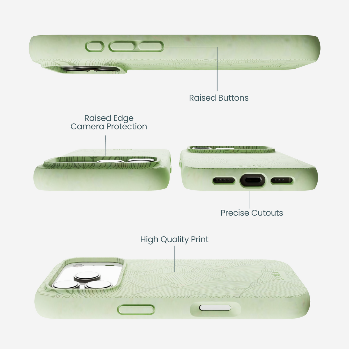 Sage Green Lushy Leaves iPhone 17 Pro Case