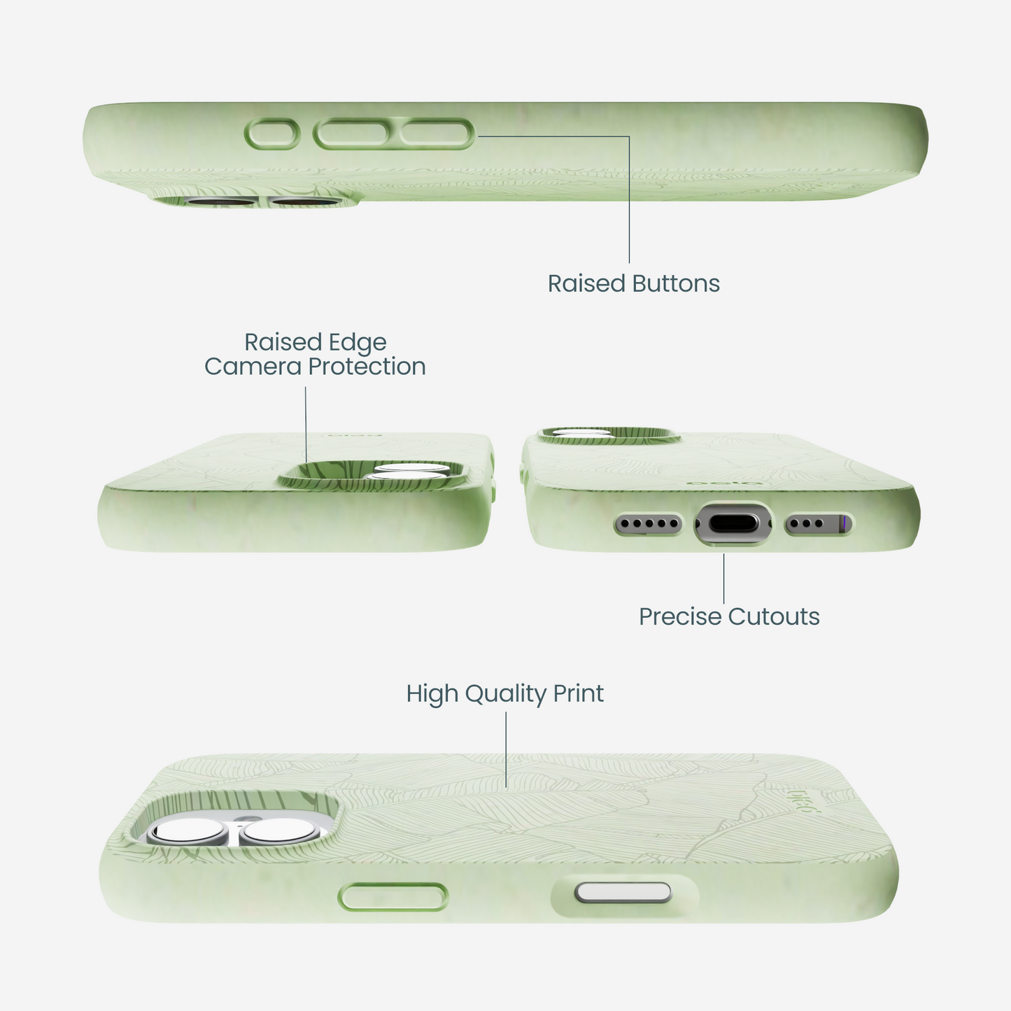 Sage Green Lushy Leaves iPhone 17 Case