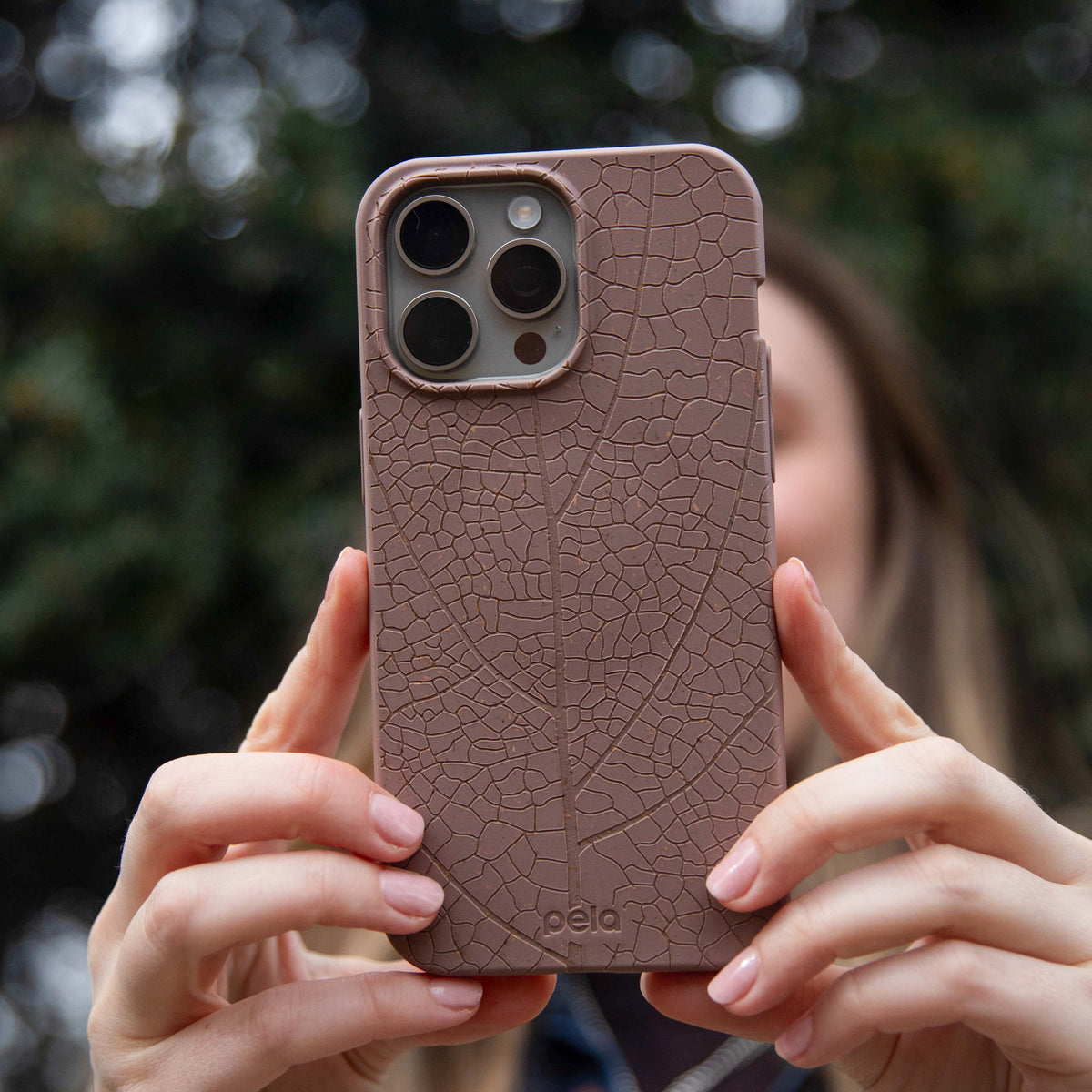 Chocolate Brown Leaf Veins iPhone 17 Pro Max Case