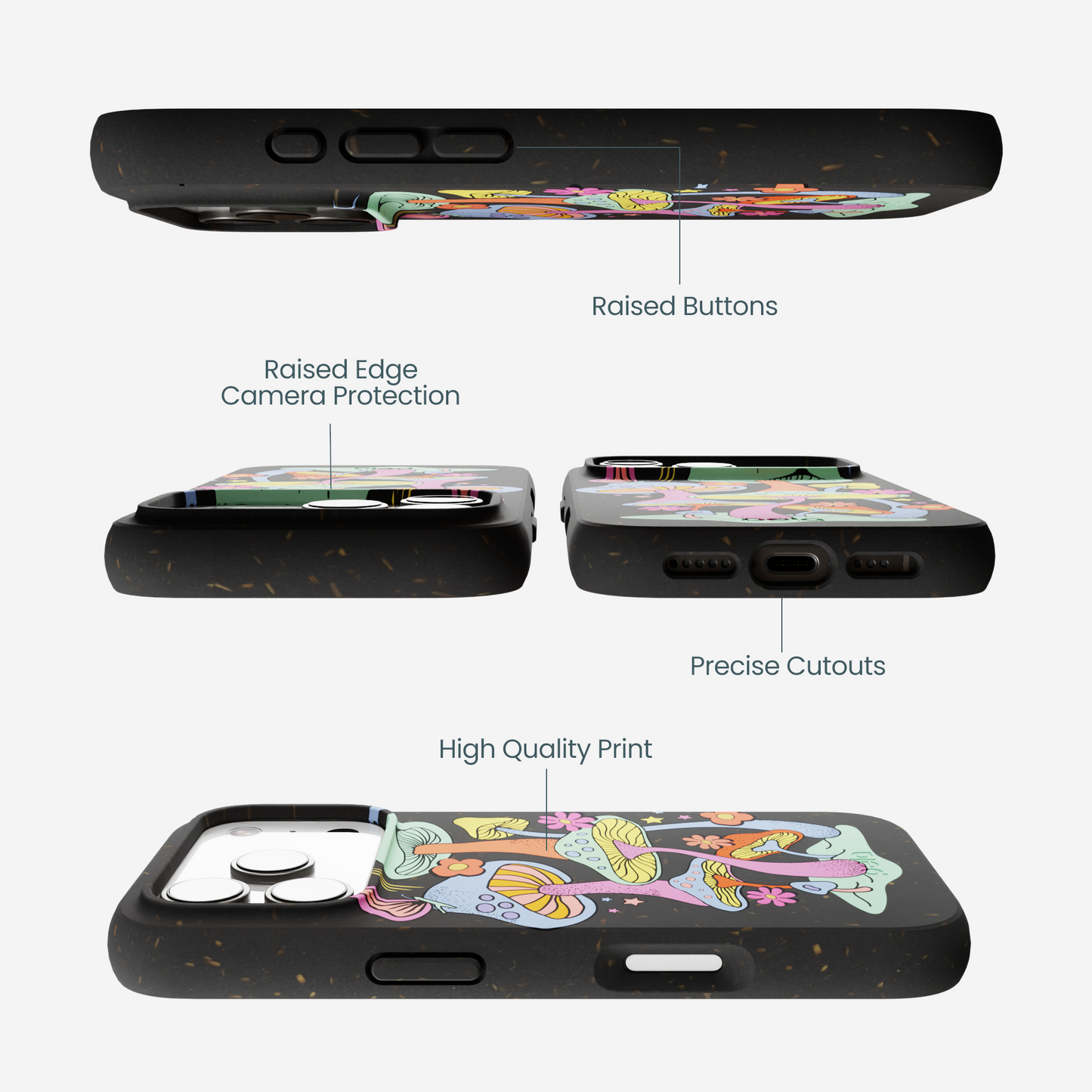 Black Magical Forest iPhone 17 Pro Case