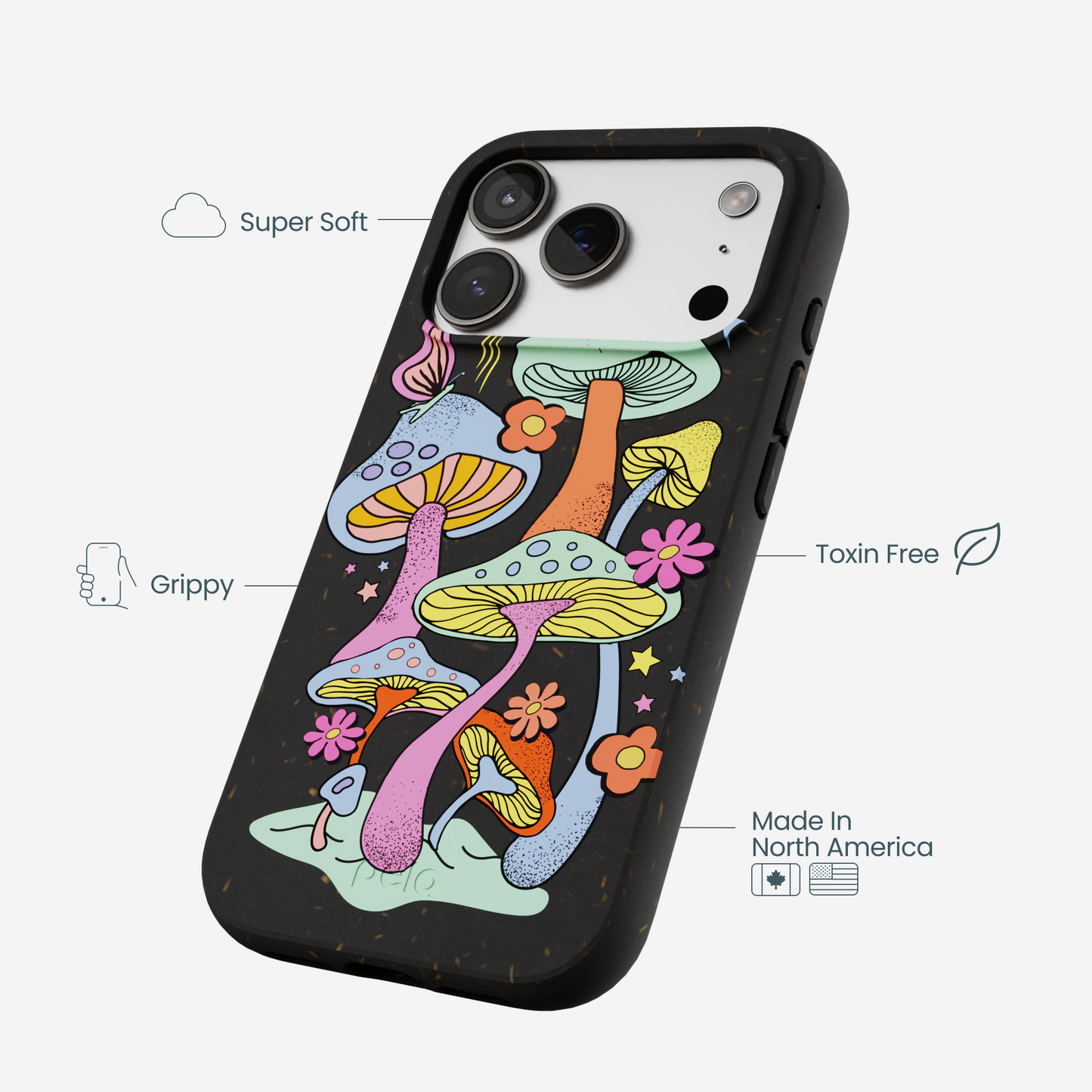 Black Magical Forest iPhone 17 Pro Case