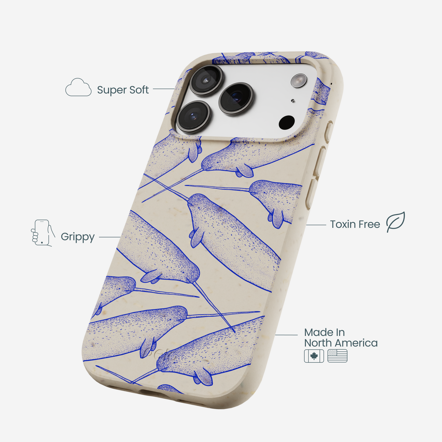 London Fog Magical Narwhal iPhone 17 Pro Case