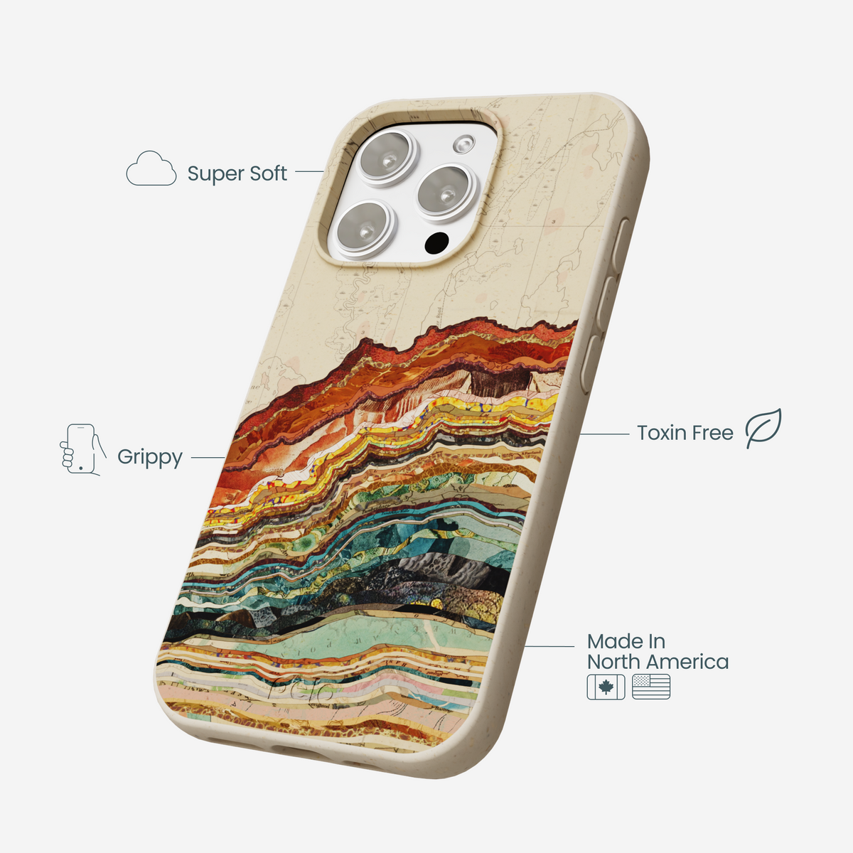 London Fog Map Strata iPhone 16 Pro Max Case