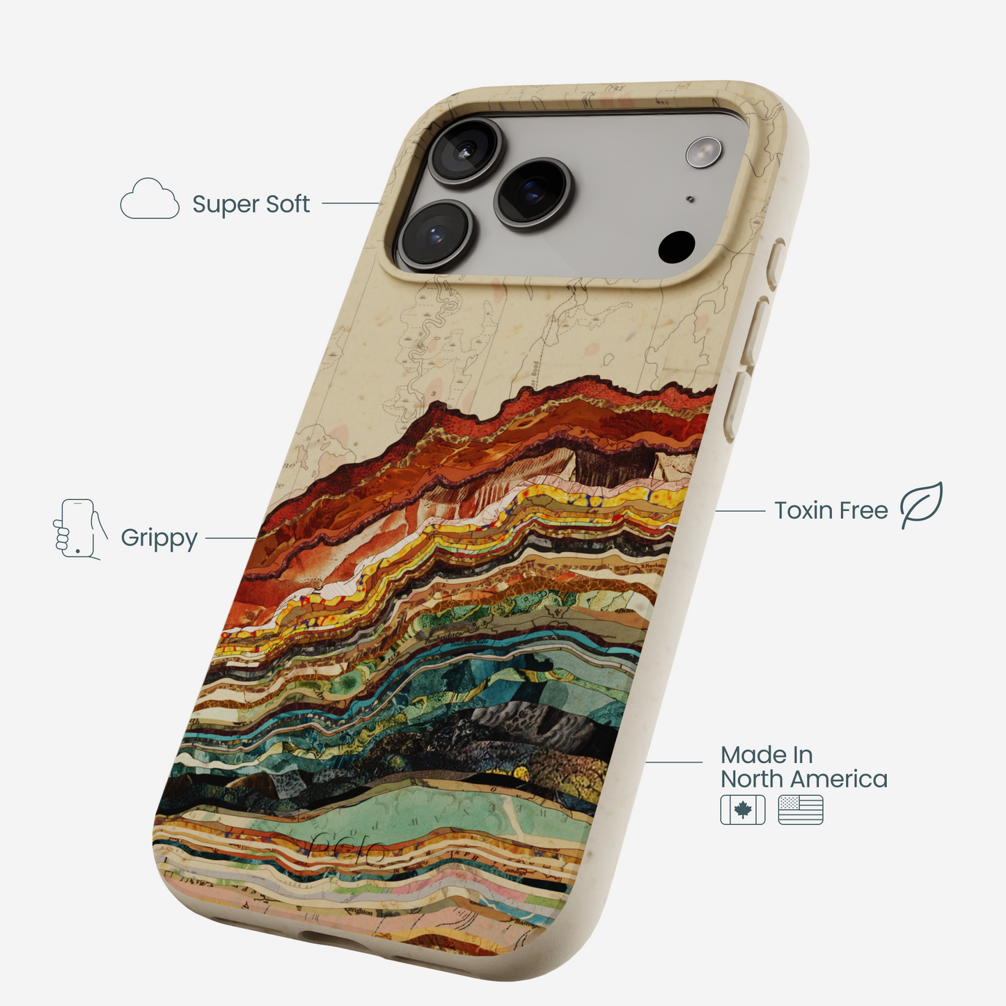 London Fog Map Strata iPhone 17 Pro Max Case