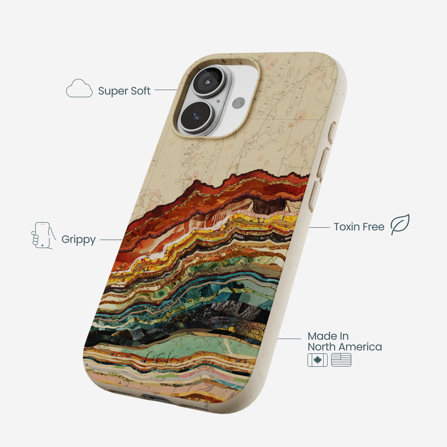 London Fog Map Strata iPhone 17 Case