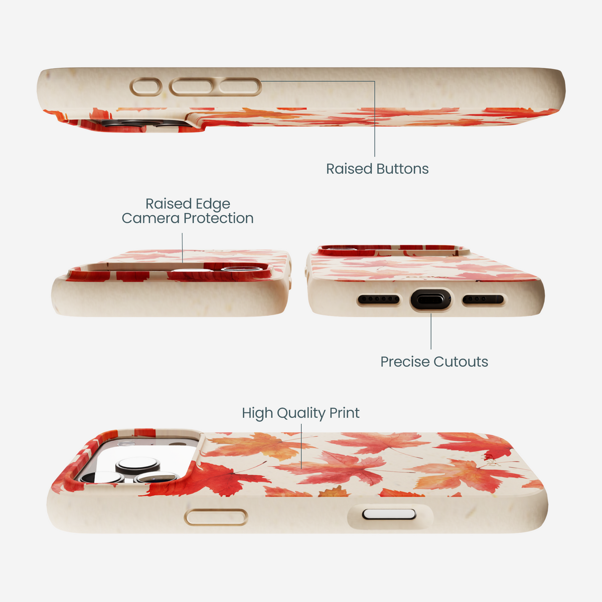 Seashell Maple Leaf iPhone 17 Pro Max Case
