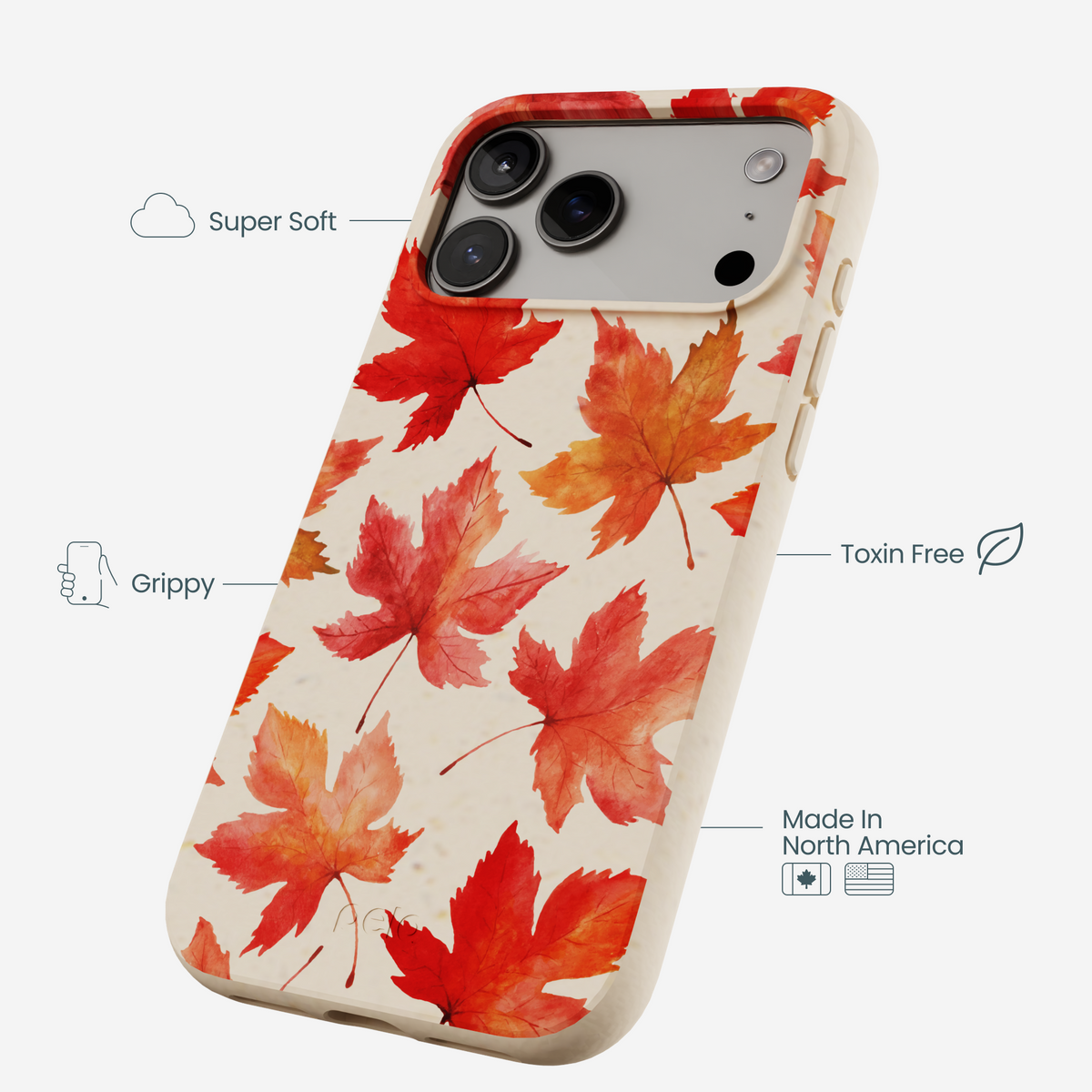 Seashell Maple Leaf iPhone 17 Pro Max Case