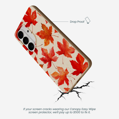 Seashell Maple Leaf Samsung Galaxy S26 Case