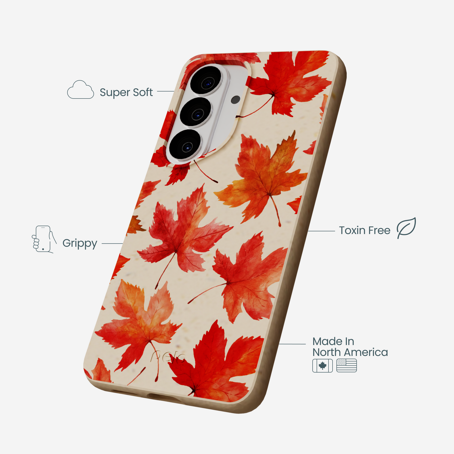 Seashell Maple Leaf Samsung Galaxy S26 Case