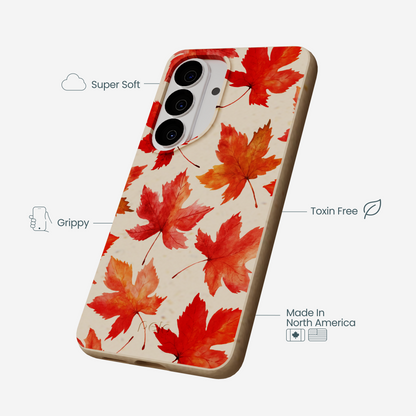 Seashell Maple Leaf Samsung Galaxy S26 Case