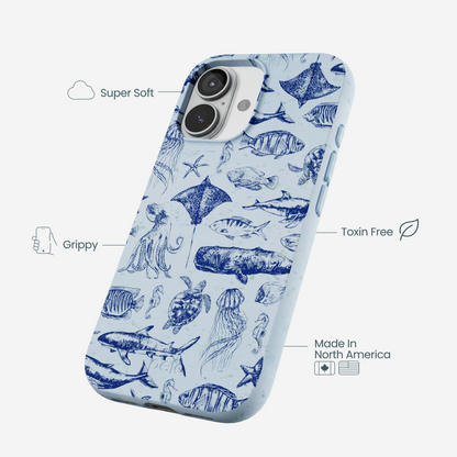 Powder Blue Marine Life iPhone 17 Case