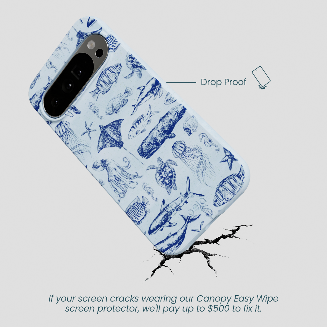 Powder Blue Marine Life Google Pixel 10 Pro XL Case
