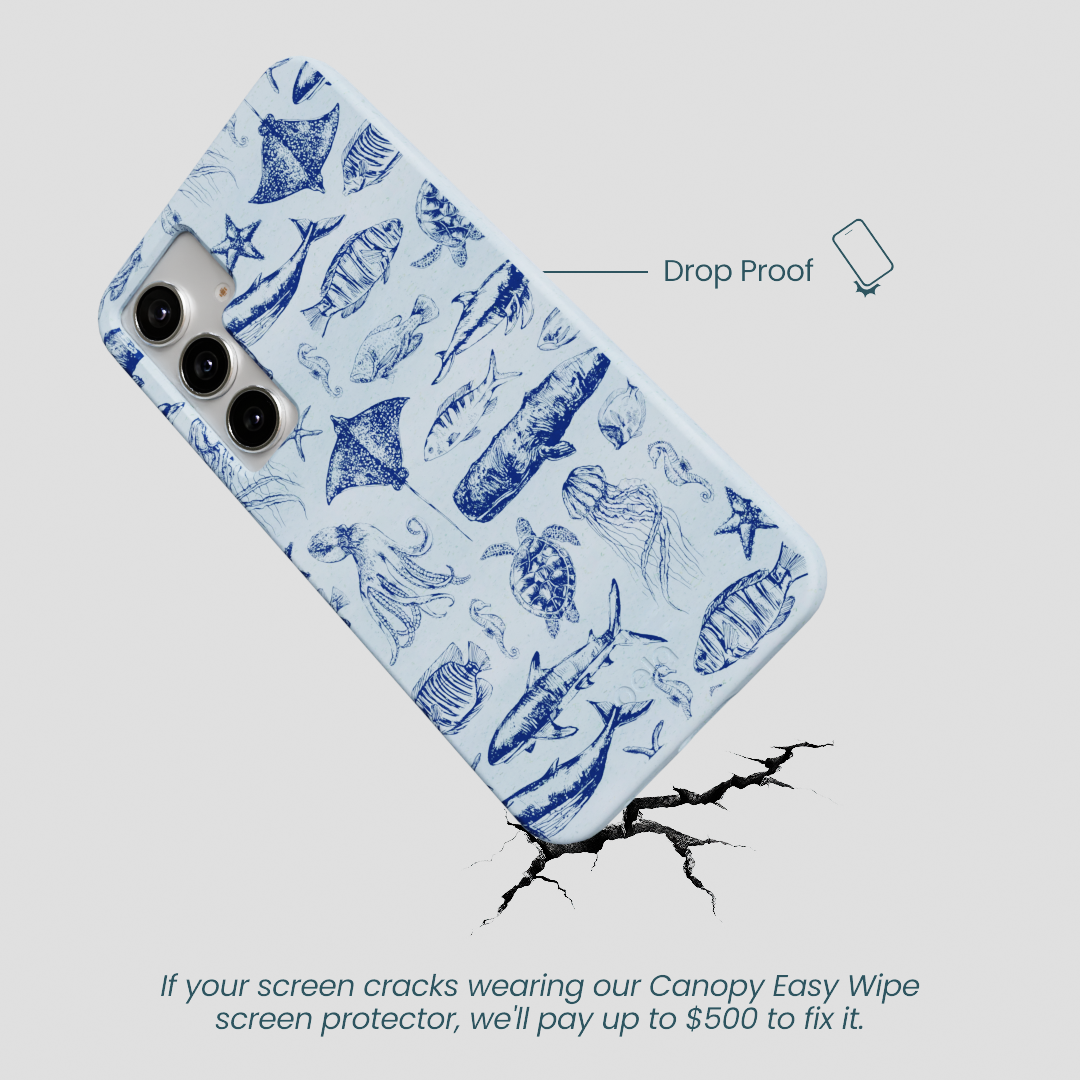 Powder Blue Marine Life Samsung Galaxy S25+(Plus) Case