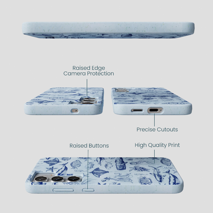 Powder Blue Marine Life Samsung Galaxy S25+(Plus) Case