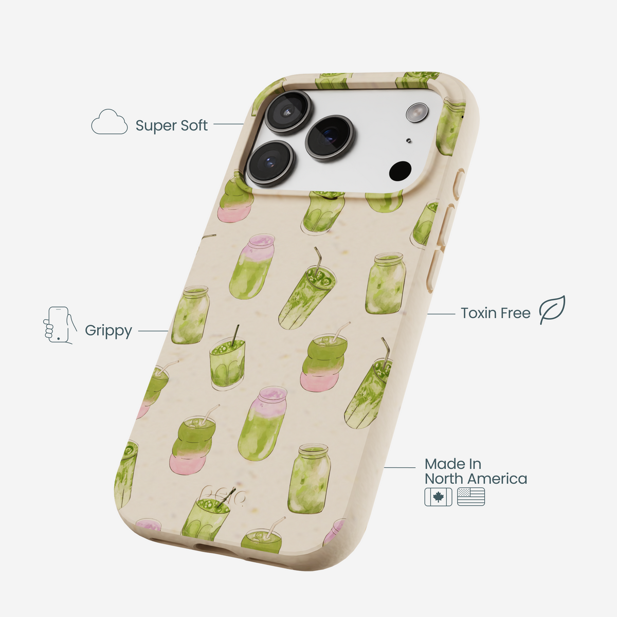 Seashell Matcha Love iPhone 17 Pro Case