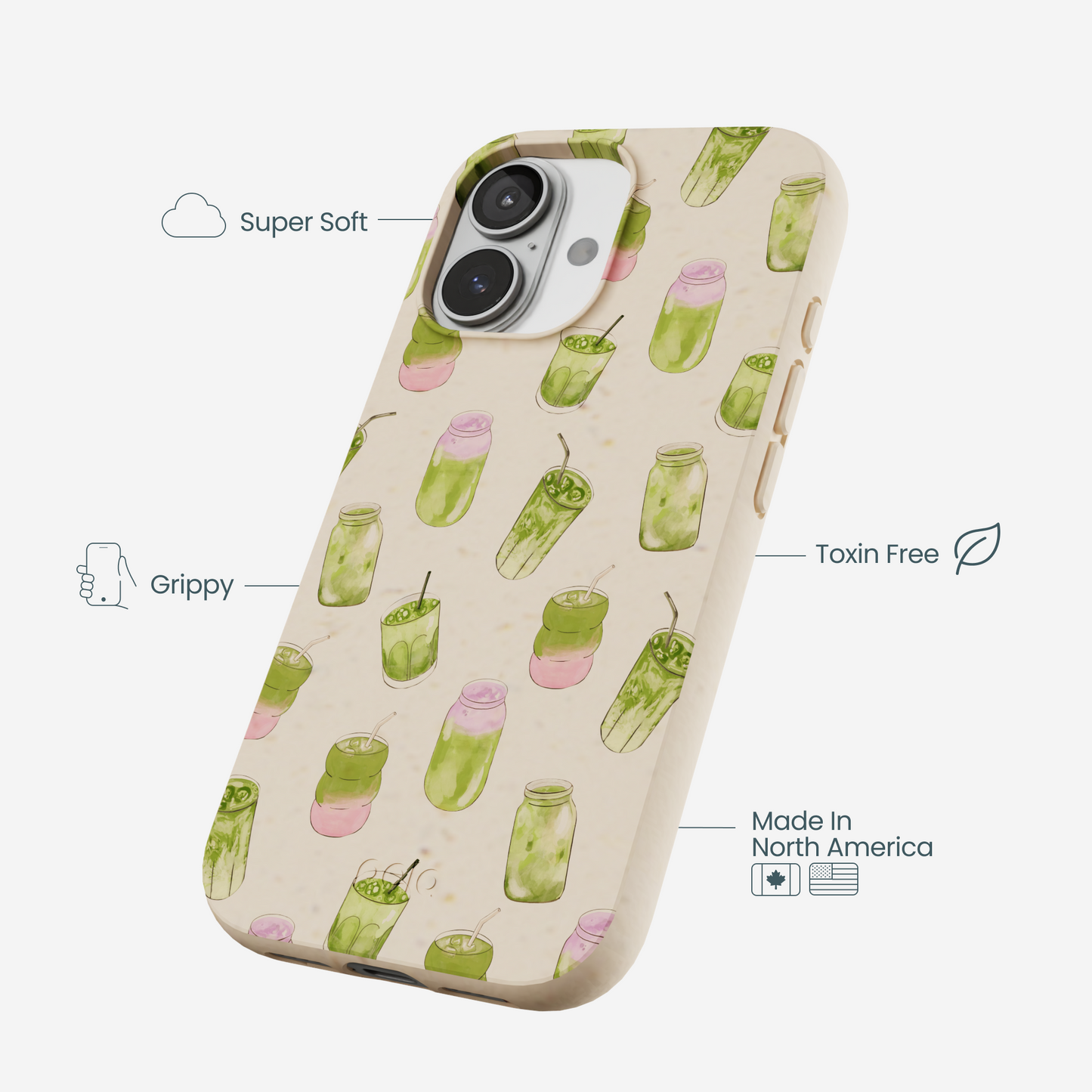 Seashell Matcha Love iPhone 17 Case