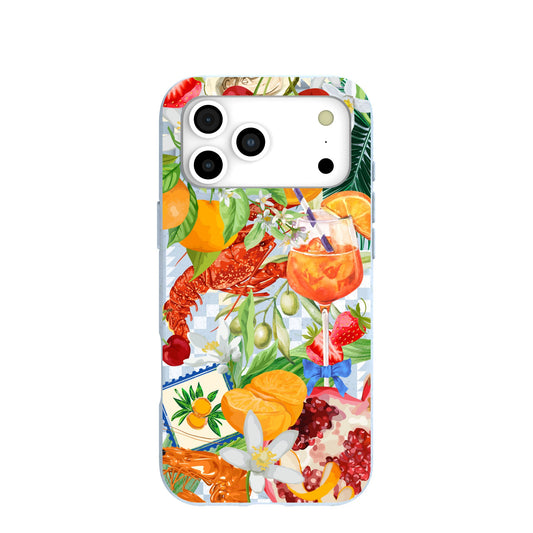 Powder Blue Mediterranean Summers iPhone 17 Pro Max Case