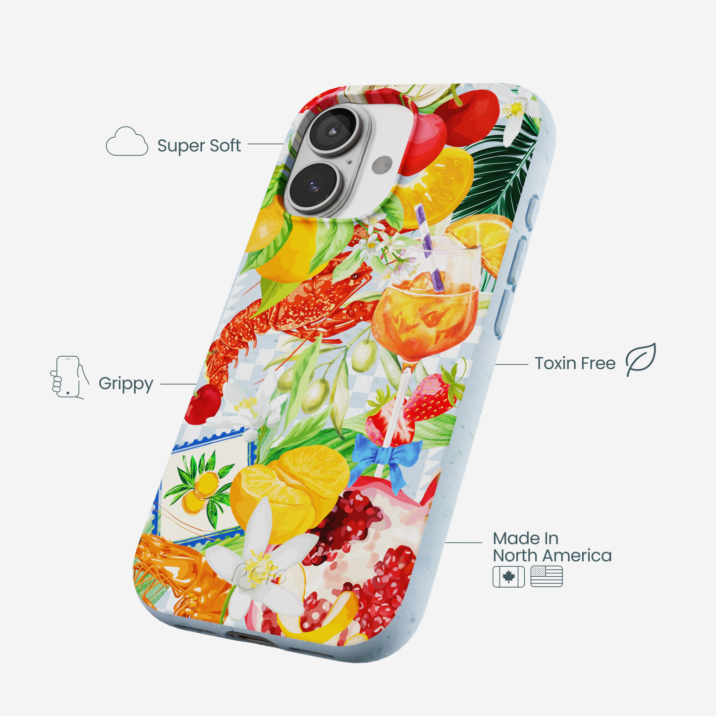 Powder Blue Mediterranean Summers iPhone 17 Case