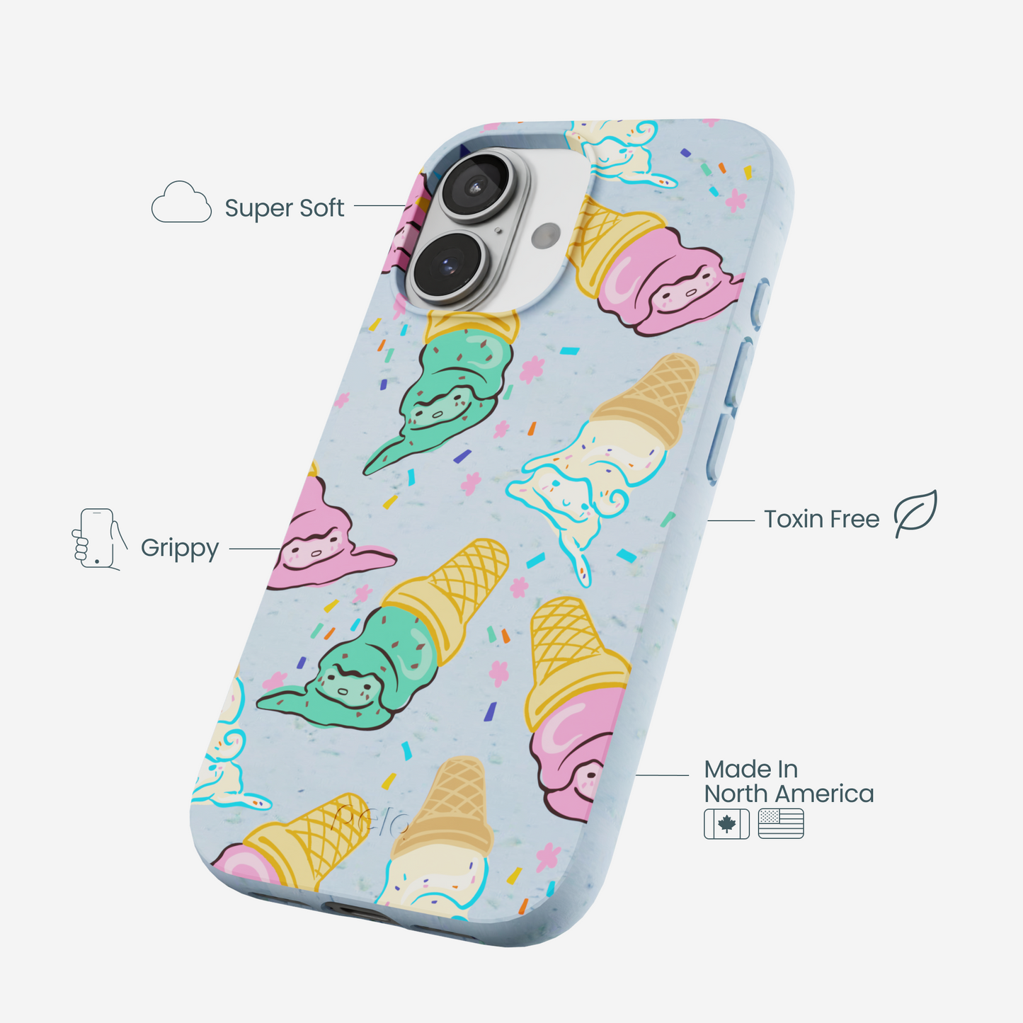 Powder Blue Meltdown Club iPhone 17 Case