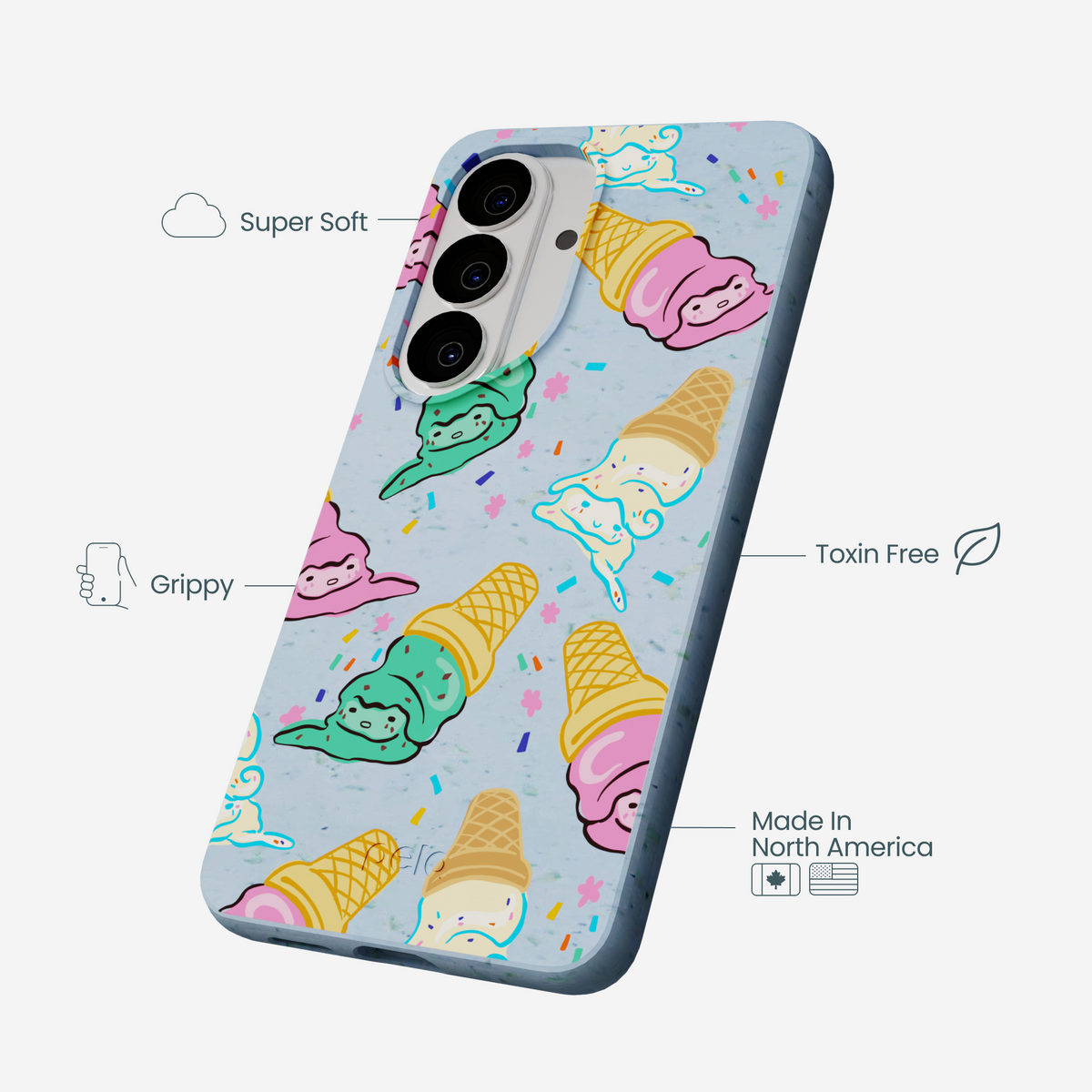 Powder Blue Meltdown Club Samsung Galaxy S26 Case