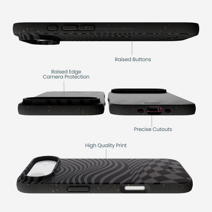 Black Melted Checkers iPhone Air Case