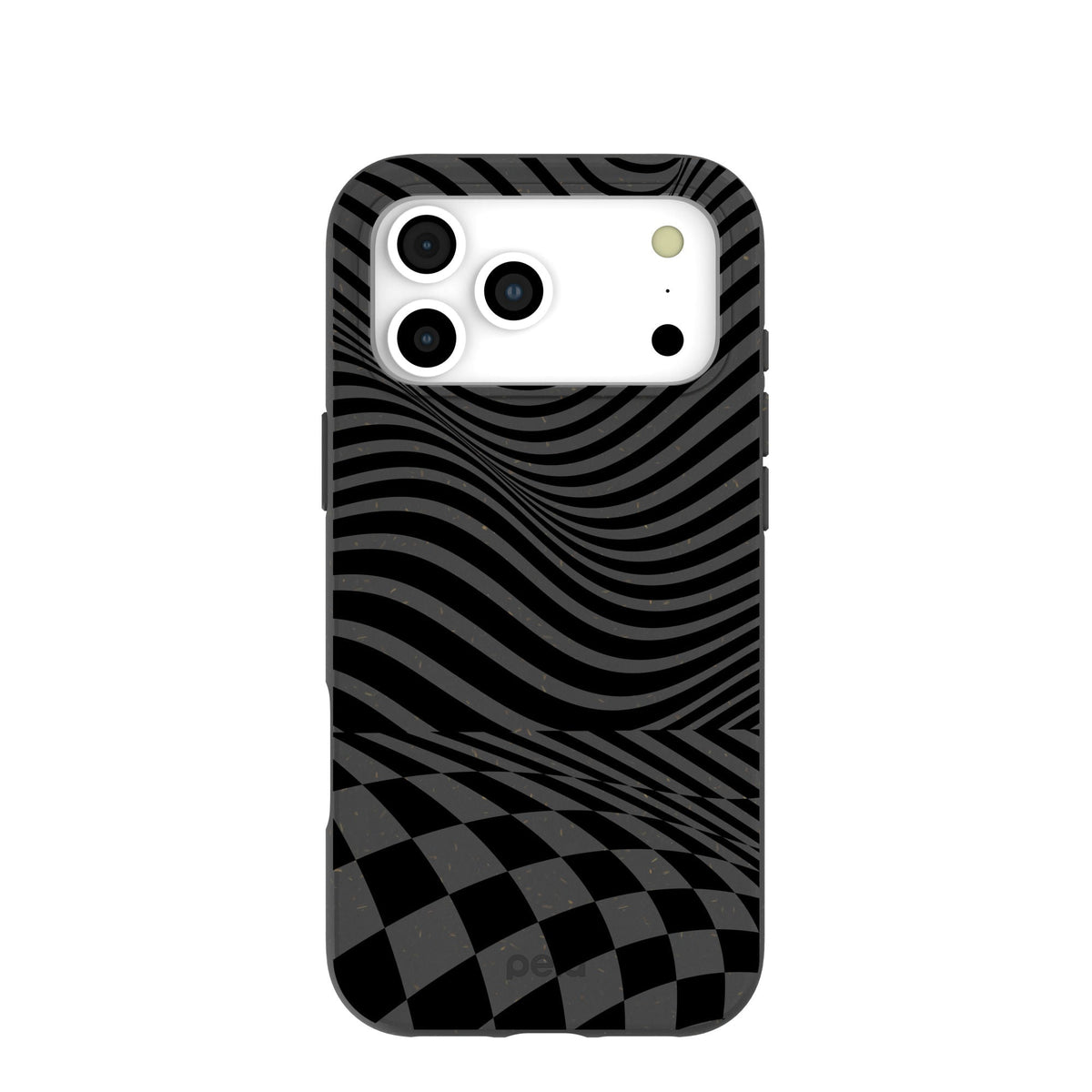Black Melted Checkers iPhone 17 Pro Max Case