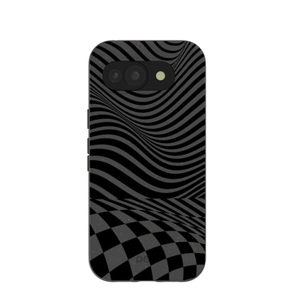 Black Melted Checkers Google Pixel 10a Case