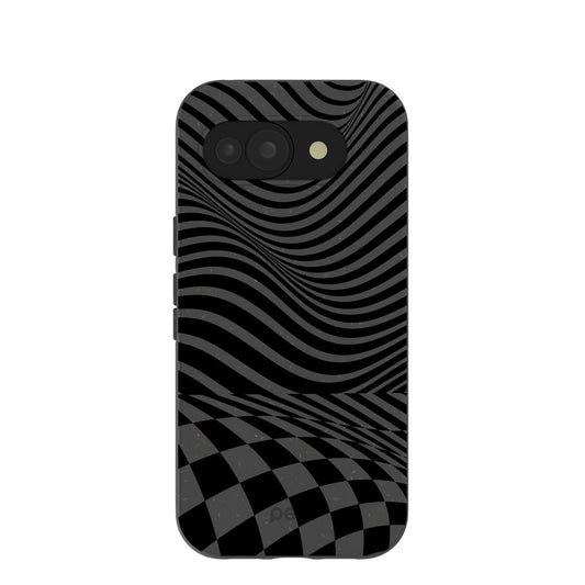 Black Melted Checkers Google Pixel 10a Case