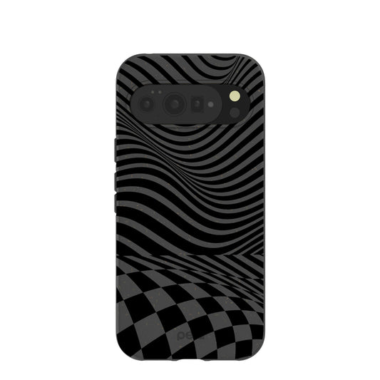 Black Melted Checkers Google Pixel 10 Pro XL Case