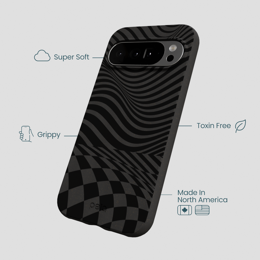Black Melted Checkers Google Pixel 10 Pro XL Case