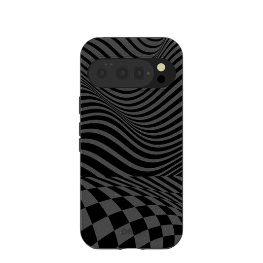 Black Melted Checkers Google Pixel 10/10 Pro Case