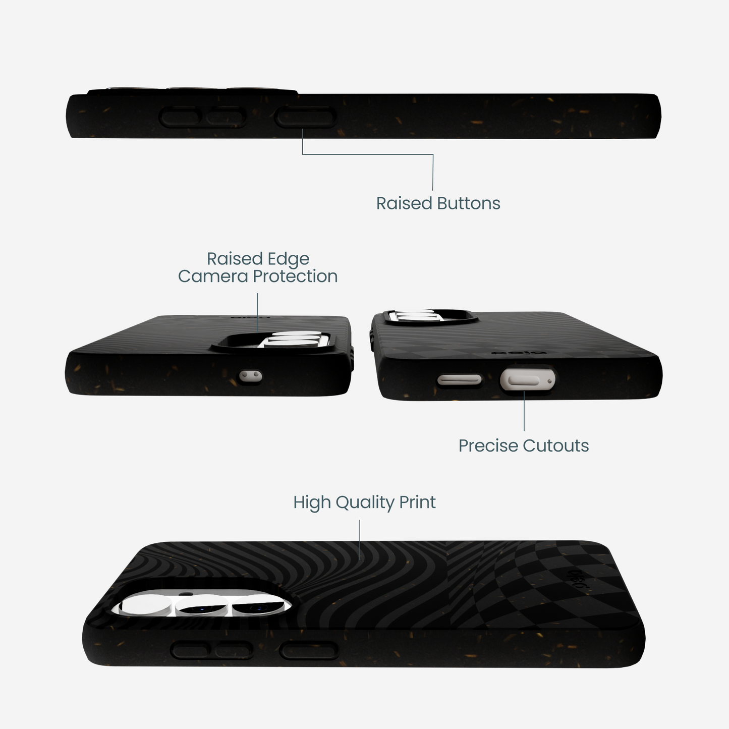 Black Melted Checkers Samsung Galaxy S26 Case