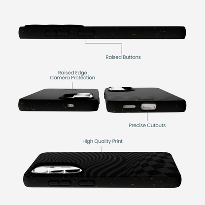 Black Melted Checkers Samsung Galaxy S26 Case