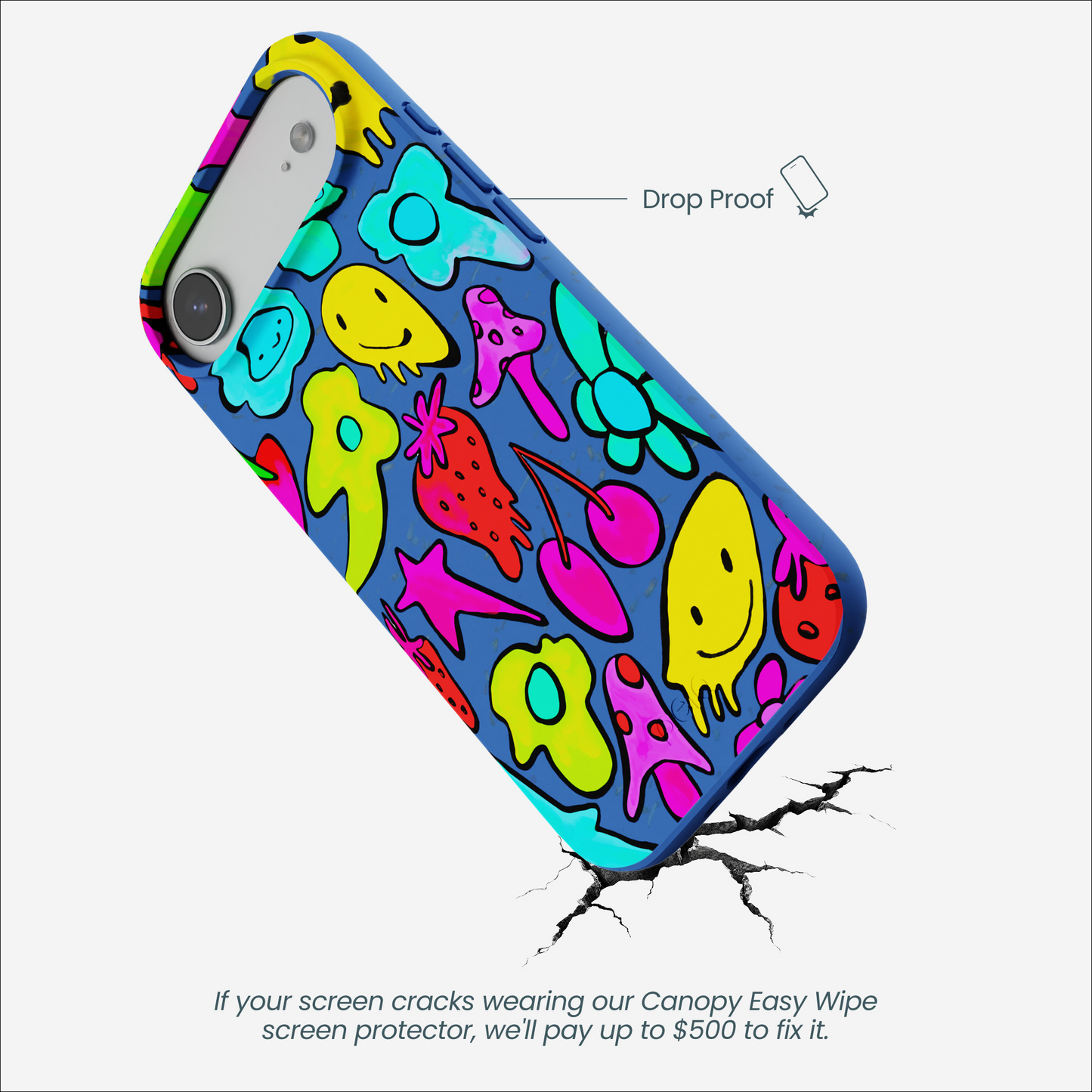 Electric Blue Melty Mood iPhone Air Case