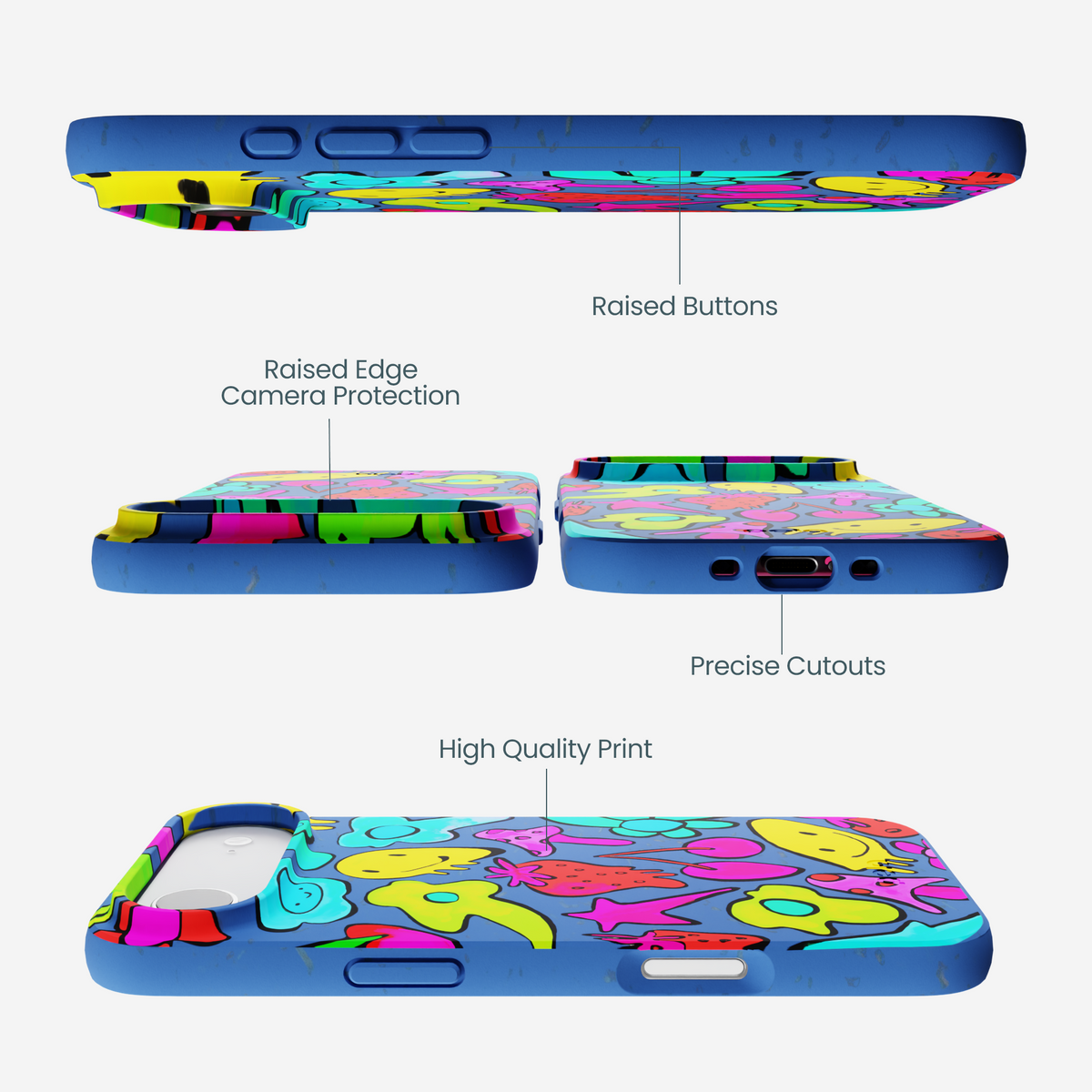 Electric Blue Melty Mood iPhone Air Case