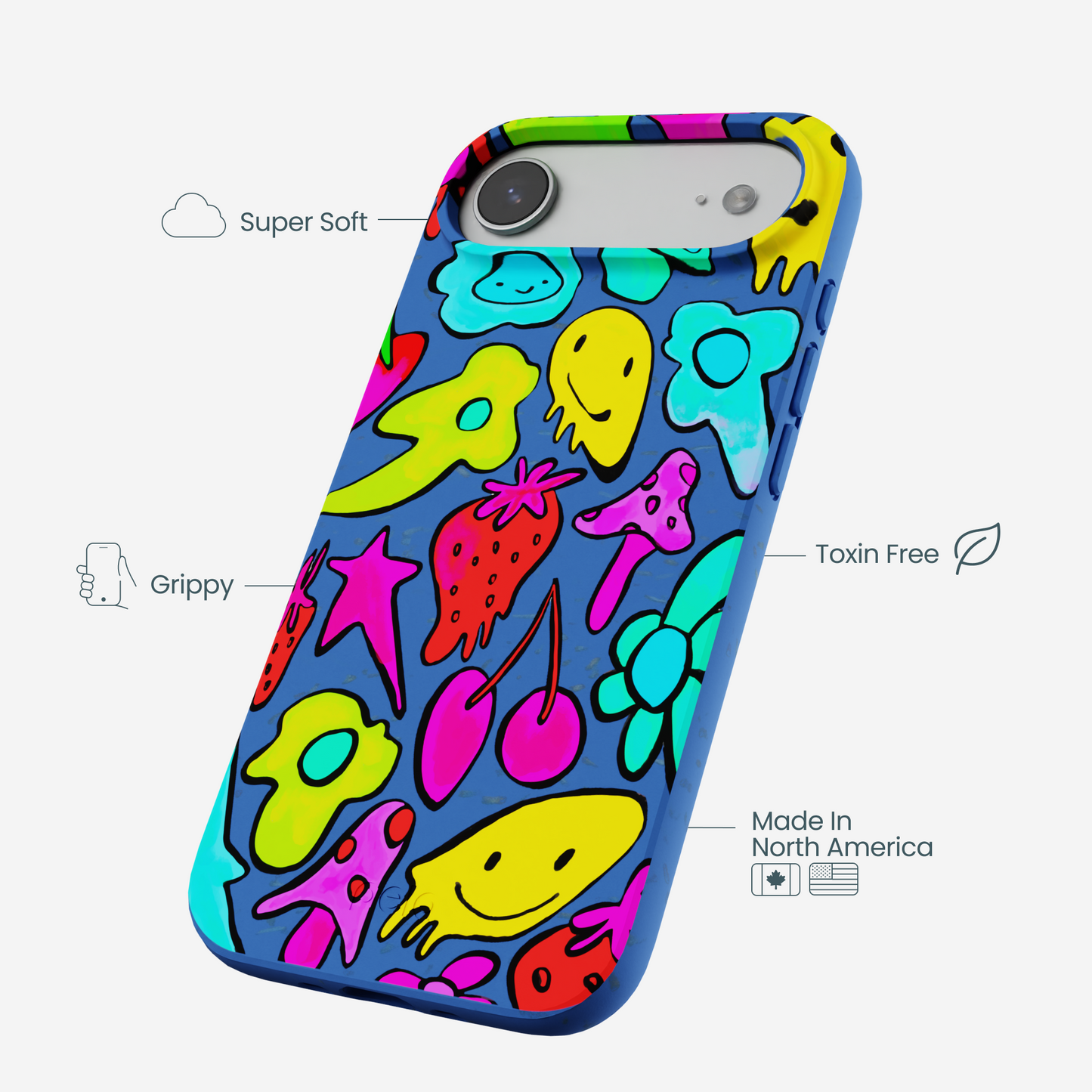 Electric Blue Melty Mood iPhone Air Case