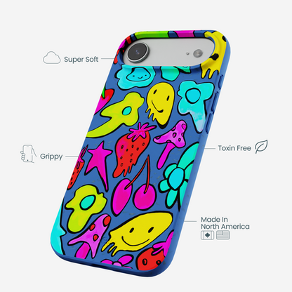 Electric Blue Melty Mood iPhone Air Case