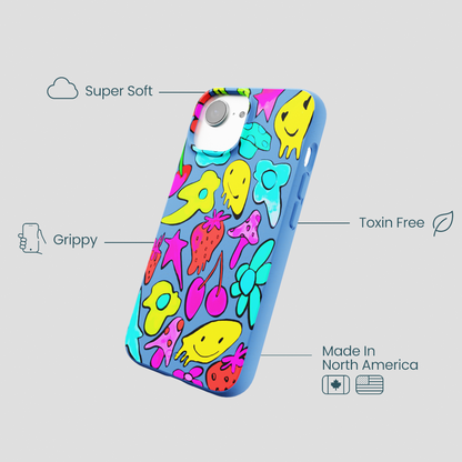 Electric Blue Melty Mood iPhone 16e/17e Case
