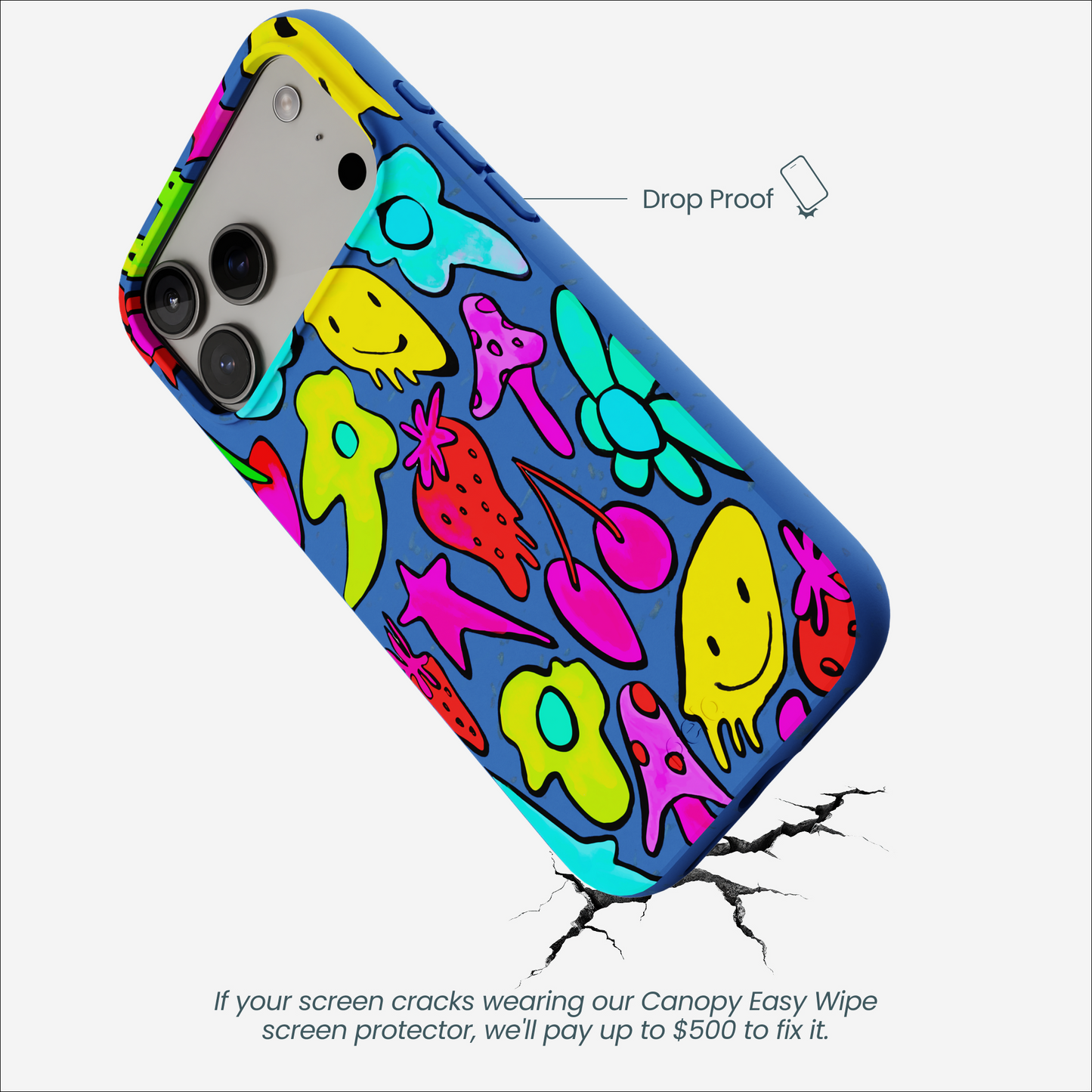 Electric Blue Melty Mood iPhone 17 Pro Max Case