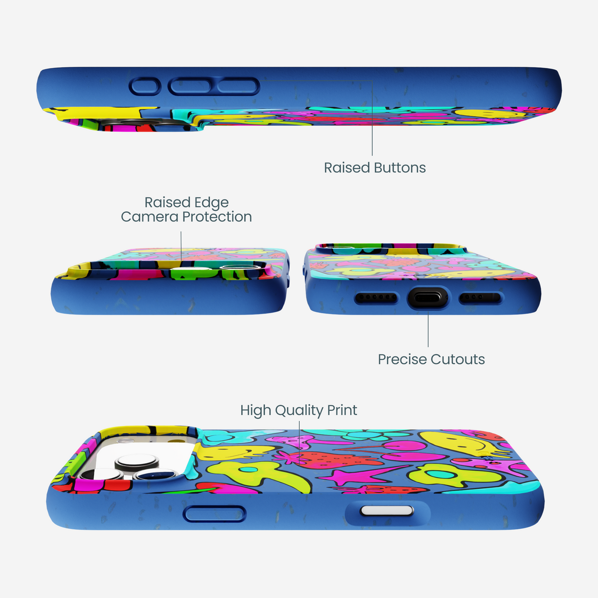Electric Blue Melty Mood iPhone 17 Pro Max Case