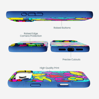 Electric Blue Melty Mood iPhone 17 Pro Max Case