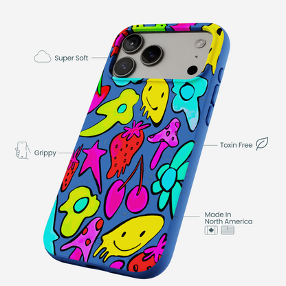 Electric Blue Melty Mood iPhone 17 Pro Max Case