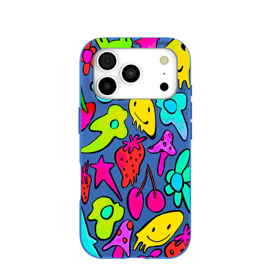 Electric Blue Melty Mood iPhone 17 Pro Case