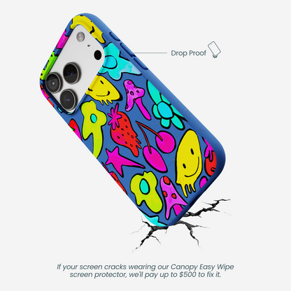 Electric Blue Melty Mood iPhone 17 Pro Case