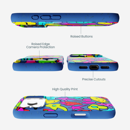 Electric Blue Melty Mood iPhone 17 Pro Case